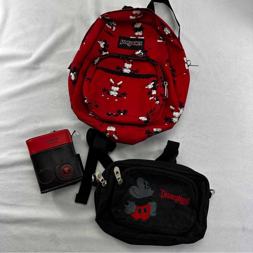 Disney Mickey Mouse Bundle Mini Backpack Wallet F… - image 1